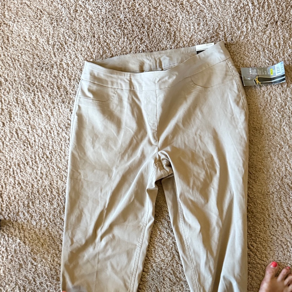 Women's Tan Straight Leg khaki Pants